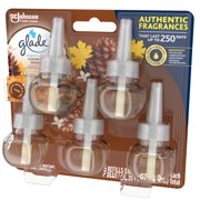 Glade PlugIns Scented Oil 5 Refills, Air Freshener, Cashmere Woods, Essential Oil Infused Wall Plug In, 3.35 FL oz, Pack of 5
