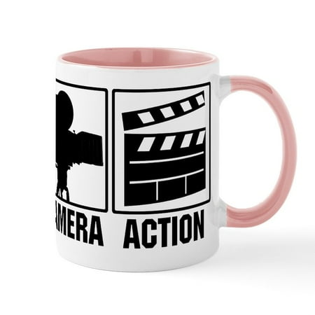 

CafePress - Lights Camera Action Mug - 11 oz Ceramic Mug - Novelty Coffee Tea Cup