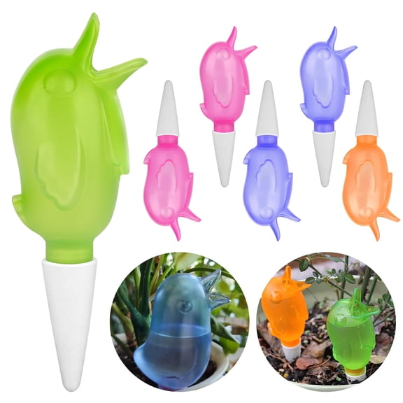 6pcs Bird Shape Auto Drippers, TSV Plants Water System for House Garden Office Plant