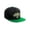 Black Kelly Green, variant on Classic Snapback St.Patrick Day 3D Lucky Clover Flat Bill Visor Cap, Lucky Clover Light Grey Hat