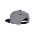 thumbnail image 3 of Top Headwear Dallas City Snapback Hat -  Texas 2 Tone Baseball Ball Cap, Grey/Navy, 3 of 4