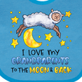 thumbnail image 4 of Inktastic I Love My Grandparents to the Moon and Back Cute Sheep Boys or Girls Baby Bib, 4 of 4