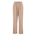 thumbnail image 4 of BOOMNY Girls Baggy Pants Wide Leg Pants for Girl Trendy Solid Color Elastic Waist Lightweight Loose Fit Summer Beach Joggers With Pocket, 4 of 6