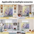 thumbnail image 5 of Lavender Kitchen Curtains Window Panels, Purple Floral Spring Country Nature Wildflower Plant Insulated Window Treatment Curtain, Grommet Curtains for Bedroom/Living Room/Bathroom, 2 Piece 52"Wx45"L, 5 of 8