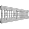 thumbnail image 3 of Ekena Millwork 40"H x 11'L Fiberthane Avalon Unassembled Balustrade Railing Kit, Style D (6 7/8" On-Center Spacing to Pass 4" Sphere Code), 3 of 6
