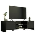 thumbnail image 7 of Madesa TV Stand with Cabinet Storage and Open Shelves for 55, 65 Inch Media Storage Gaming Media Console Living Room Entertainment Center Modern Wooden Television Cabinet - Black, 7 of 7