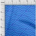 thumbnail image 2 of oneOone Cotton Poplin Medium Blue Fabric Abstract Craft Projects Decor Fabric Printed By The Yard 56 Inch Wide, 2 of 4
