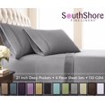thumbnail image 2 of Stylish Pleated Hem 21-inch Extra Deep Pocket Comfortable Microfiber Sheet Set by Southshore Fine Linens, 2 of 10