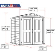 Duramax 6x6 StoreMate Plus Plastic Vinyl Shed with Molded Floor