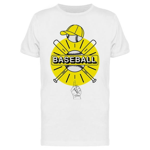 Round . Baseball T-Shirt Men -Image by Shutterstock, Male 3X-Large