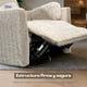 thumbnail image 5 of Blue Room Sillón Reclinable Giratorio con Mecedora-Eléctrico Ashford -Tela Acolchonada Beige, 5 of 8
