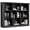 Black, variant on Homieasy 50" Wood Cube Storage Organizer, 10 Cube Storage Book Shelf, Wooden 3 Tiers Floor Standing Low Bookcase for Living Room, Bedroom, Home Office, Kids Room, White