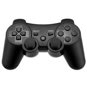 RetroFam 2 Pack Wireless Controller compatible for Playstation PS3 Console, Black