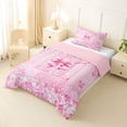 thumbnail image 2 of Erosebridal Cute Bow Tie Twin Comforter Sets For Kids,Fashion Diamond Letter X Initial Monogram Bedding Set,Pink Reversible,2 Pieces, 2 of 7
