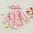 thumbnail image 4 of CNKOO Kids Baby Girls Rash Guard Swimsuit Romper Zipper Long Sleeve Sun Protection Bathing Suit Pink Flower 9-12 Months, 4 of 7