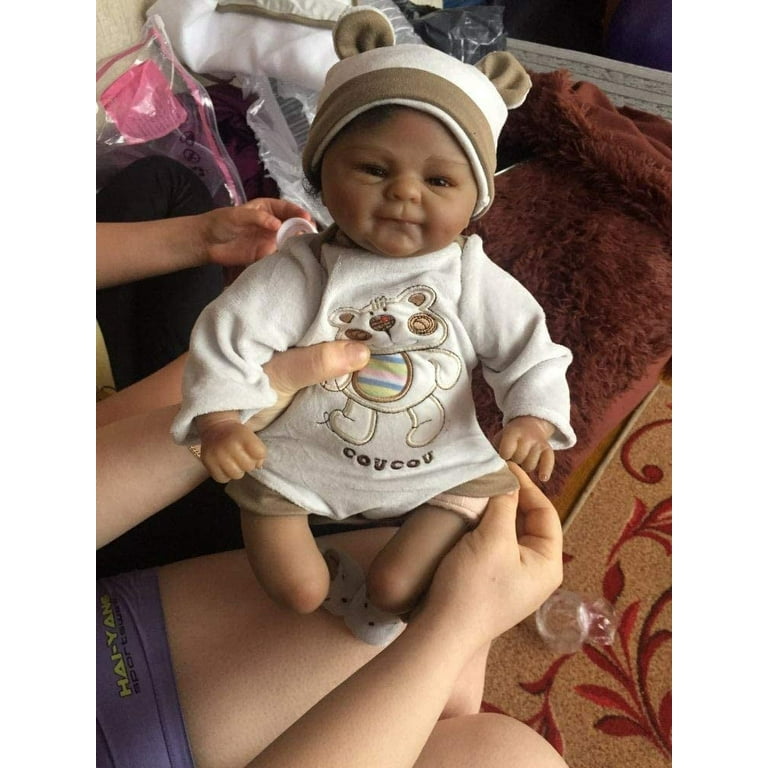 Fridja Realistic Reborn Doll 45CM Reborn Baby Doll Lifelike Soft Vinyl  Silicone Doll 