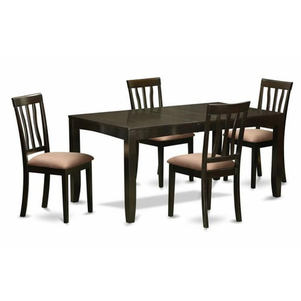 5 Piece Dining Table Set For 4 Kitchen Tables With Leaf And 4 Kitchen Dining Chairs Walmart Com Walmart Com
