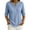 Light Blue, variant on Women's 2026 Spring Summer Waffle Texture Solid Color V Neck Button Front Half Sleeve Top, Loose Fit Casual Pullover Blouse for Daily Wear, Breathable and Lightweight Light Blue XL