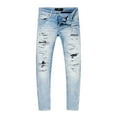 thumbnail image 1 of Jordan Craig Rip and Repair Men's Denim Jean Pants Lightning Blue js300r-lb, 1 of 1