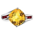 thumbnail image 5 of Sterling Silver Rhodium Citrine  Garnet Ring QR2894CI, 5 of 7