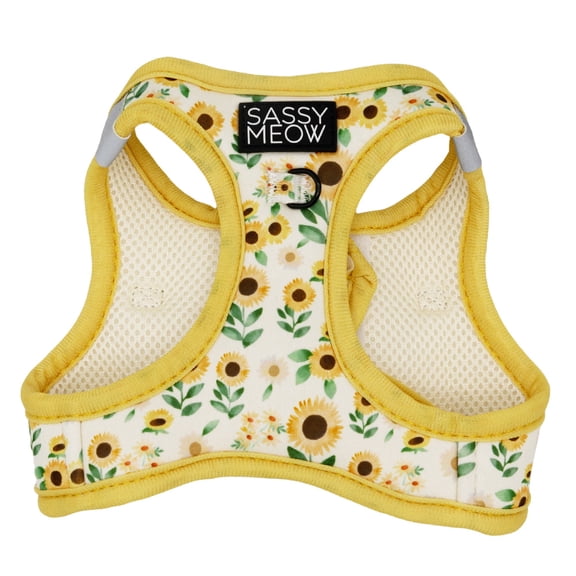 Sassy Meow Cat Step-In Harness Small - Sunflower Dreams