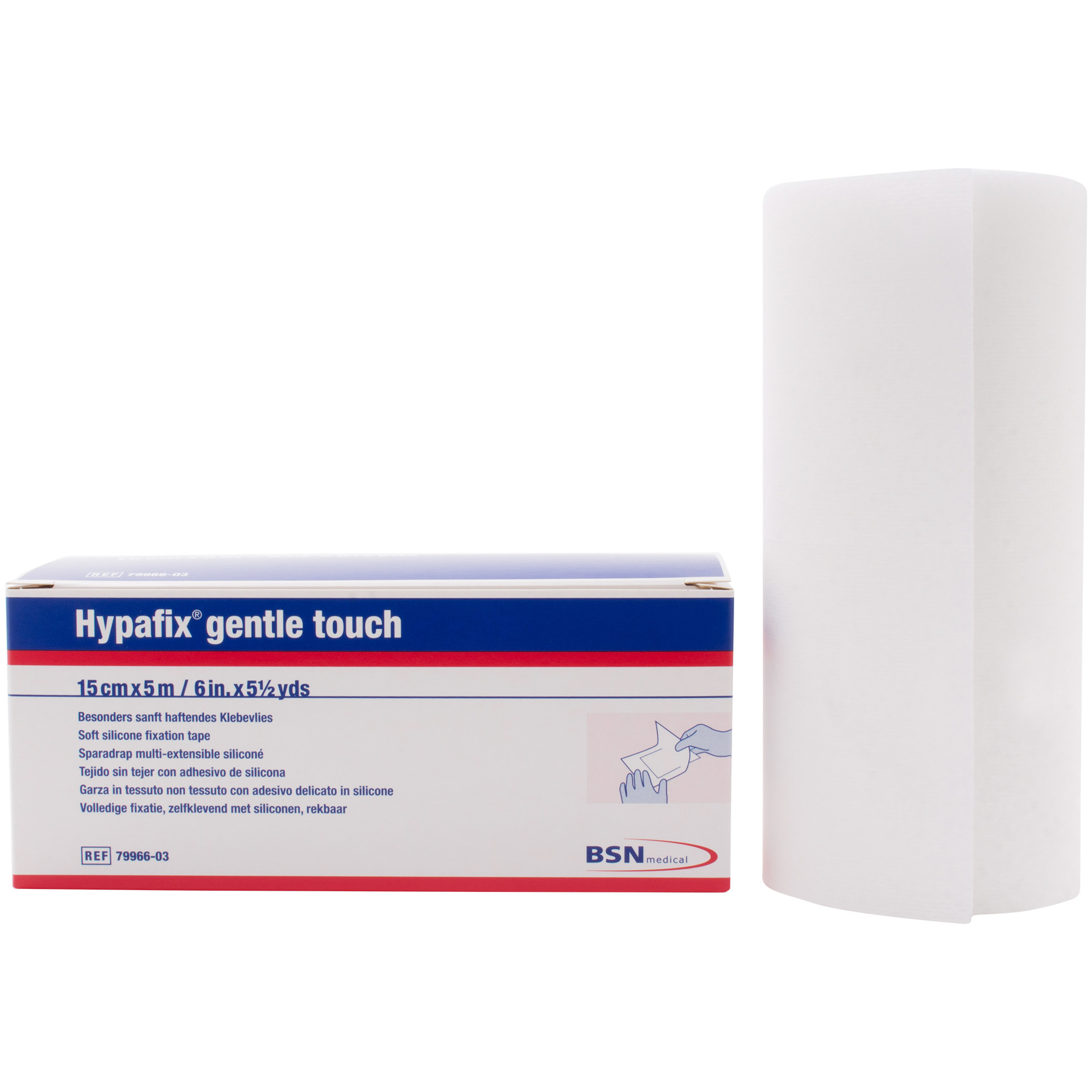 Hypafix Gentle Touch Soft Silicone Tape 6" x 51/2 Yards 1 Roll