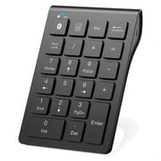 Wireless Bluetooth Number Keypad, 22- Portable Slim Numeric Pad for Laptop Computer, PC, Desktop, Notebook