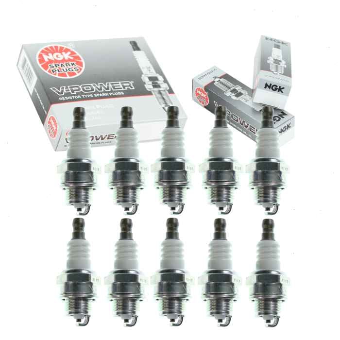 10 pc NGK 2218 V-Power Spark Plugs for 018-12718-200 2974 852 852-1 852ECO 852ECOS 852EZ 852S 92070-2115 E3.12 L8RTC L8RTF RCJ6Y W24MPR-U WSR4F Ignition Wire Secondary