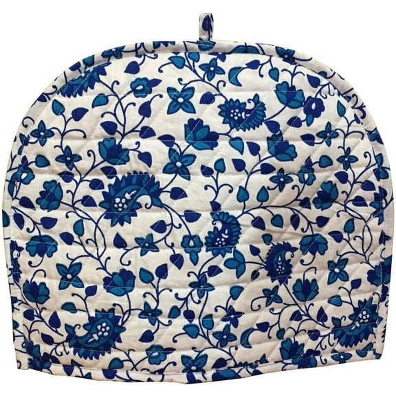 AUNERCART Turquoise Blue White Cotton Handmade Designs Tea Cozy Creative Tea Cosy Indian Mandala Tea Cozies Tea Pot Cover