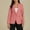 c01Pink, variant on Women's Fashion Solid Color Long Sleeve Formal Notch Lapel Button Down Blazer Pockets Jacket