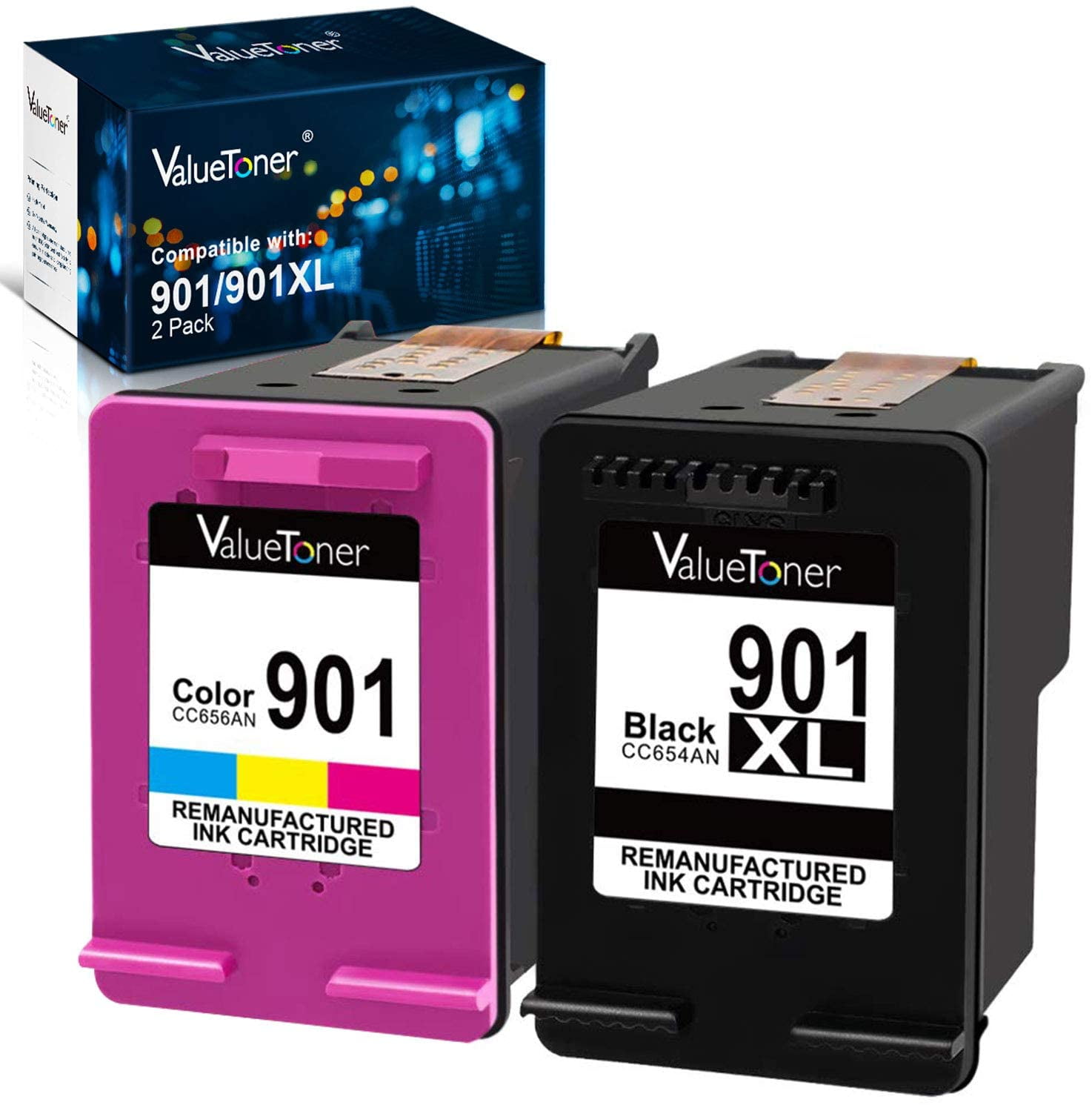 Valuetoner Remanufactured Ink Cartridge Replacement For Hewlett Packard HP 901XL & HP 901 High 
