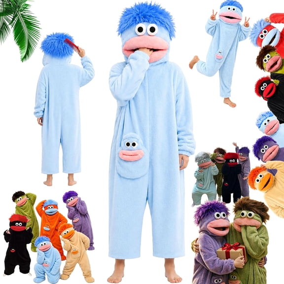 Fuzzy Pajamas Big Mouth Monster Onesie