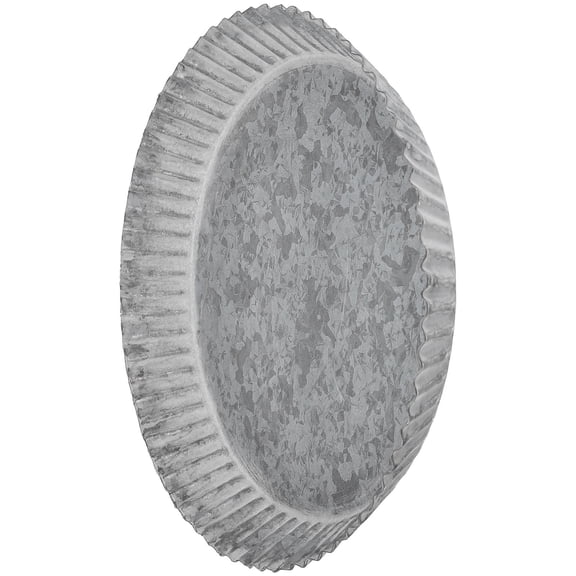 QIFULL Metal Plant Saucer Plated Silver Round Tray for Indoor Home Use Durable Anti Wear Plant Tray