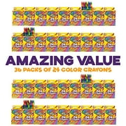 Creative Kids 864 Crayons Classpack Assortment - 36 Boxes of 24 Count Bulk Crayons for School Supplies For Teachers For Classroom, Party Favors, & Art Crafts - Non-Toxic Conforms Astm D4236
