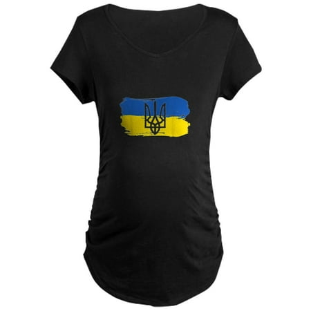 

CafePress - I Stand With Ukraine Flag Emblem Maternity T Shirt - Maternity Dark T-Shirt