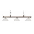 thumbnail image 2 of Z-Lite - Riviera - 3 Light Island/Billiard   Brushed Nickel Finish with White, 2 of 2