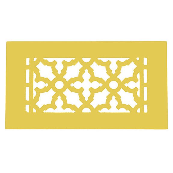 Reggio Registers 610-Anh Scroll Series 4" X 8" Floor Grille - Gold