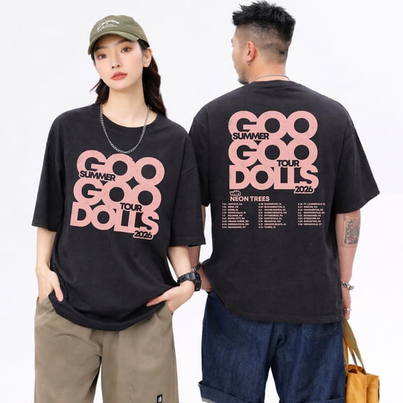 Goo Goo Dolls Summer Tour 2026 Shirt, Rock Band Tour T-Shirt, Vintage Concert Graphic Tee, Unisex Music Fan Gift