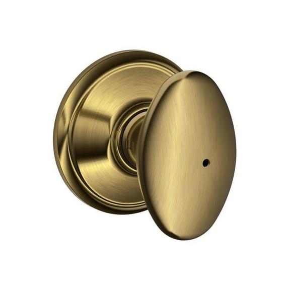 Schlage Residential F40 SIE 609 Privacy Lock Siena Knob Antique Brass