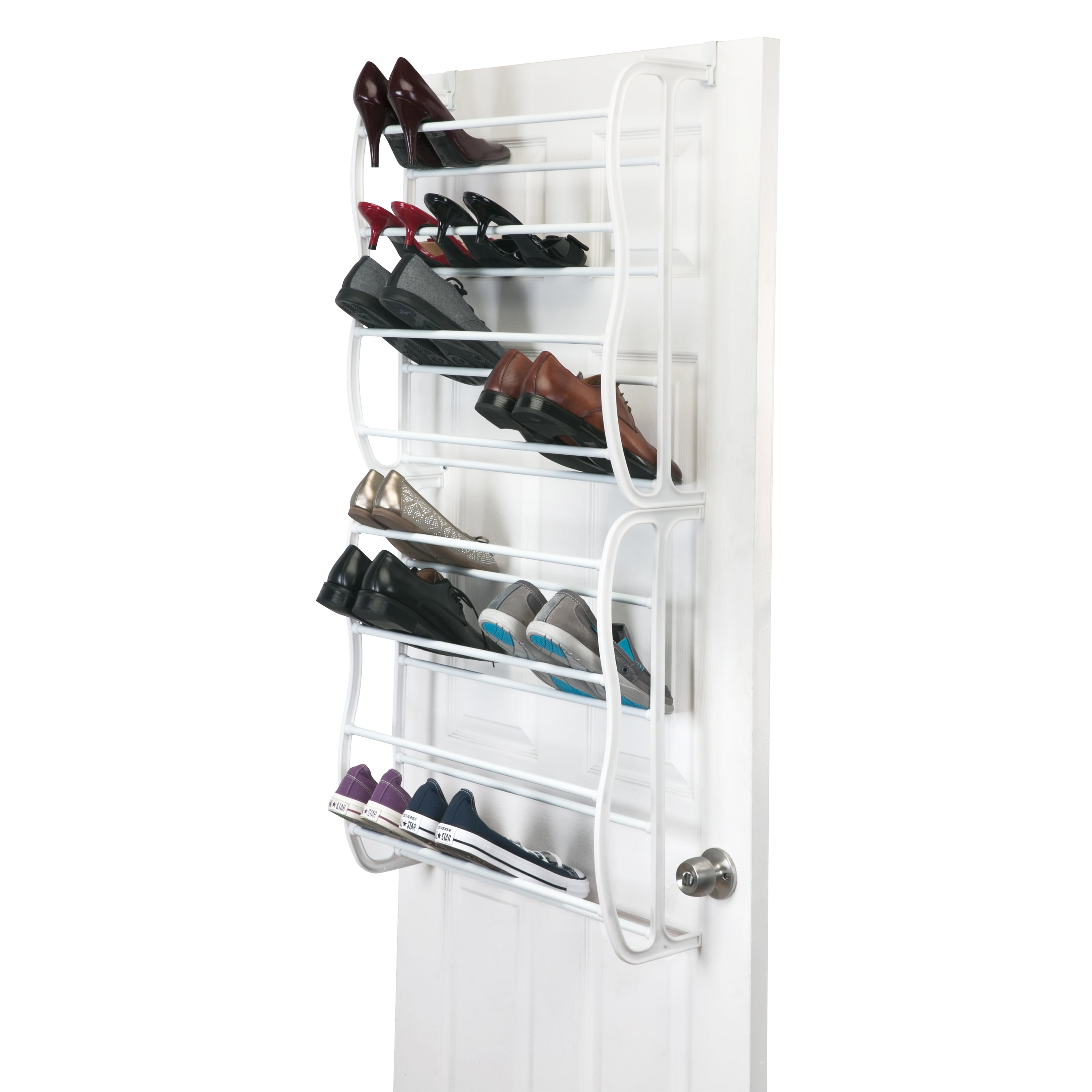 Real Living Gray 12-Tier Over-The-Door Shoe Rack