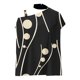 thumbnail image 4 of Pntutb Mujeres Casual Media Manga Halter Cuello Hombro Impreso Loose Polluer Blusa tops Pntutb Pntutb-1649, 4 of 5