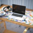 thumbnail image 3 of Long Mouse Pads for Desk,Rainbow Watercolor Feather Pattern Desk Mats on Top Of Desks, Desk Mouse Pad Extra Large with 3mm Non-Slip Base and Stitched Edge for Gaming,Office,Work,Home 35.4"x15.7", 3 of 6