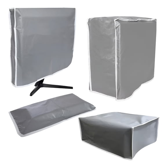 Juego de Fundas de Vinil Antipolvo para PC, 4 Piezas para Monitor 25–27”, Teclado, Impresora y CPU – Nuevo