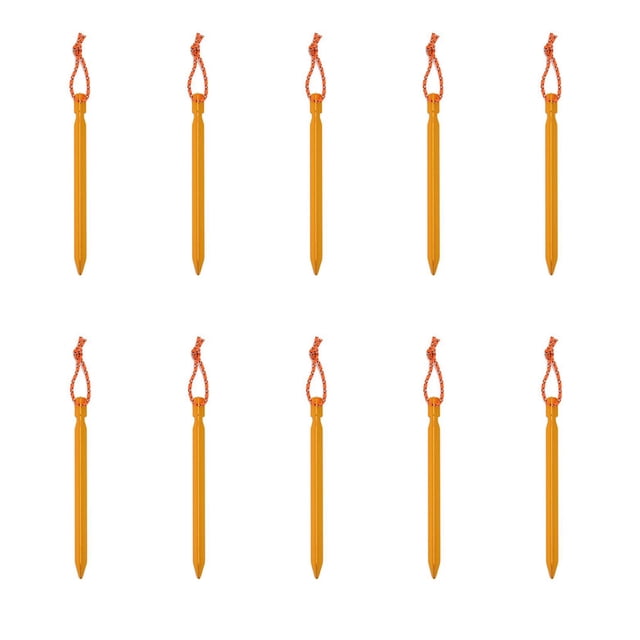 Greeniant Paquete de 10 estacas para tienda de campaña, para acampar al aire libre, portátiles, de aleación de aluminio, estacas para toldo, carpas Oro