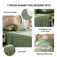 thumbnail image 4 of Flymme Green Bedding Comforter Set King Size 7 Pieces Bed in a Bag Boho Striped Comforter Set with Sheets Farmhouse Bed Set for All Season, 4 of 7