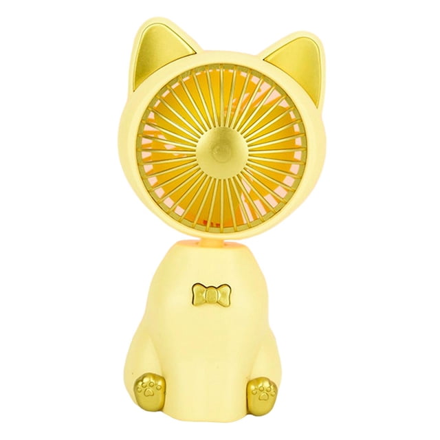 Ventilador de escritorio portátil USB Recargable Ventilador de verano Ventilador eléctrico Ventilador personal Mini ventilador para mesa Camping Dorado BLESIY Ventilador pequeño