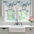 thumbnail image 4 of Blue Gnomes Christmas Tie Up Curtains for Windows, Adjustable Balloon Window Shades, Xmas Ball Snowflake Gifts Botanical Winter Kitchen Window Treatments Farmhouse Short Curtains 42"x45", 4 of 8