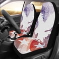 thumbnail image 2 of ZHANZZK Set of 2 Car Seat Covers Stars Stripes Eagle W Universal Auto Front Seats Protector Fits for Car,SUV Sedan,Truck, 2 of 3