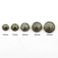 thumbnail image 6 of 5 Pcs Hollow Metal Button Black Sliver Gold Buttons Round Decorative Button for Clothes Sewing Accessories (Antique Gold, 20mm), 6 of 8