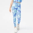 thumbnail image 6 of NIEWTR Cute Printed Girls Stretch Ankle Leggings Ankle Length Girl’s Girls Leggings with Pockets-Kids Soft High Waist Athletic Workout Dance Running Yoga Pants (A-Sky Blue,2-3 Years), 6 of 6
